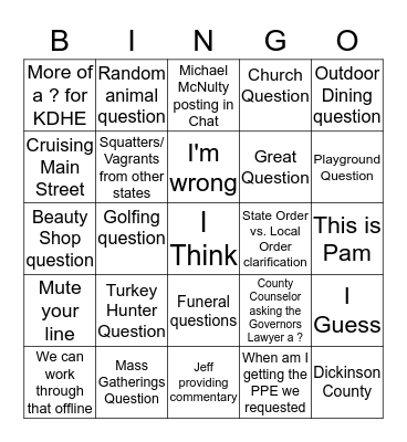 Lawyer Talk Bingo Card