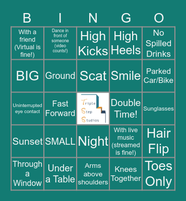 Triple Step Studios Jazz Bingo! Bingo Card