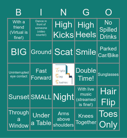 Triple Step Studios Jazz Bingo! Bingo Card