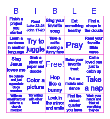 Bible Bingo Card