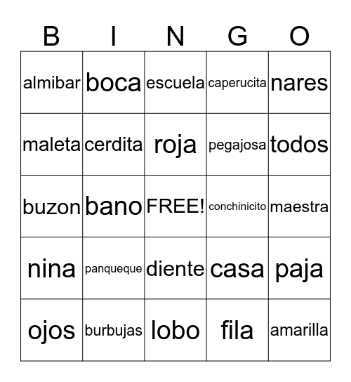 Si Le Das Un Panqueque a Una Cerdita Bingo Card