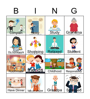 Child memories Bingo Card