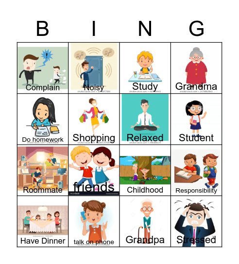 Child memories Bingo Card