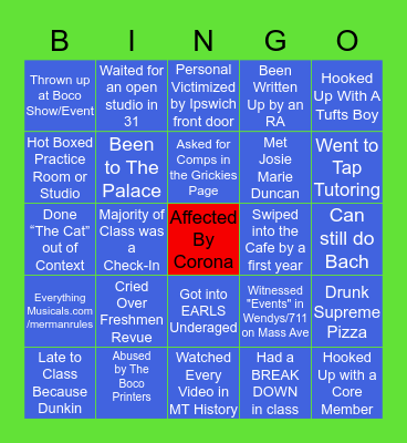 G•R•I•C•K•I•E Bingo Card