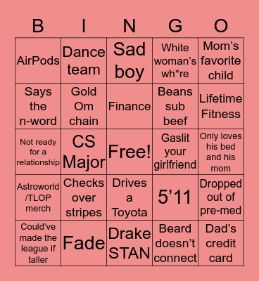 BROWN BOY BINGO Card