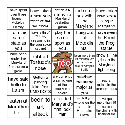 TERP DAY BINGO Card