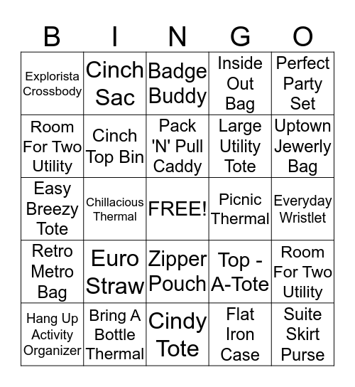 Marie's Poolside Thirty One Bingo Card