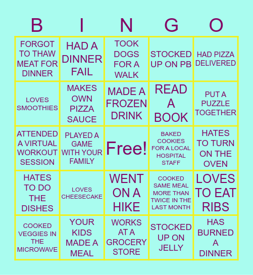 #1 Bingo Card