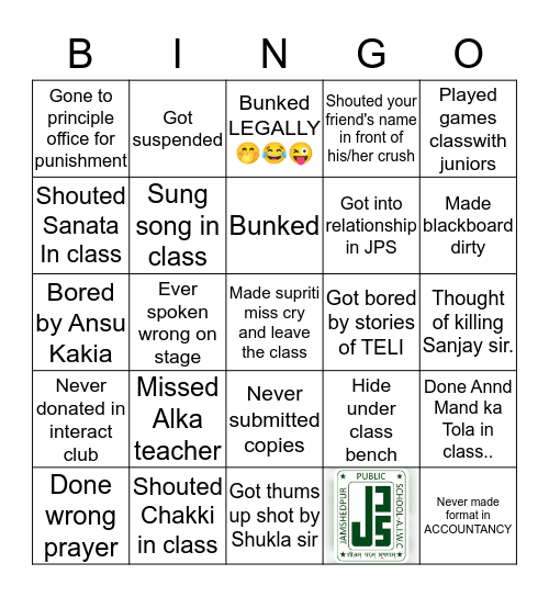 JPSIAN BINGO Card