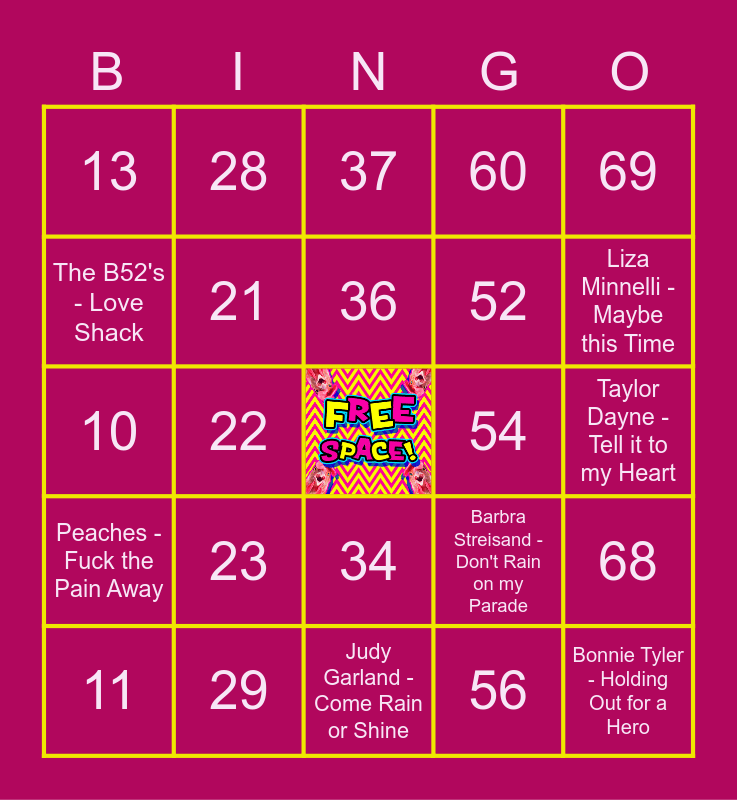 Bingo Wings! Round 1 Bingo Card