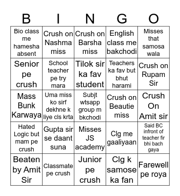 JS Academy Bingo Card