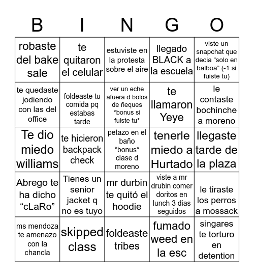 BALBOAAAAhaldbalf Bingo Card