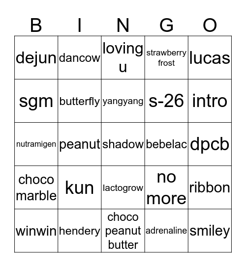 DASEY Bingo Card