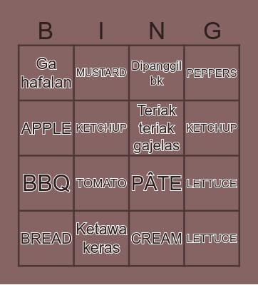 "Paimo check" Bingo Card