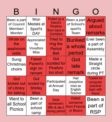 ANNITE'S Bingo Card