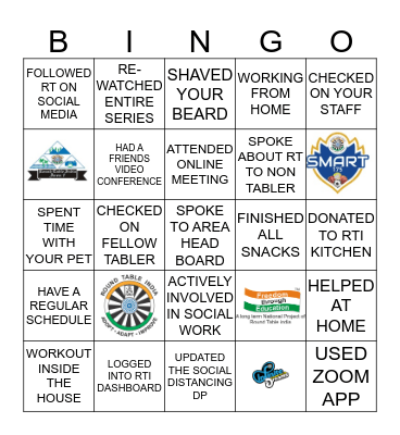 ROUND TABLE INDIA - QUARANTINE Bingo Card