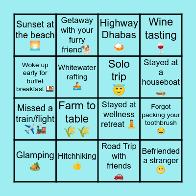 Don't forget to tag us and your friends! Bingo Card