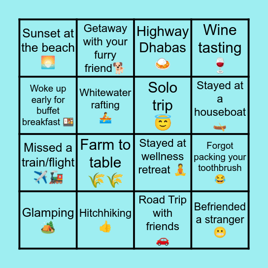 Don't forget to tag us and your friends! Bingo Card