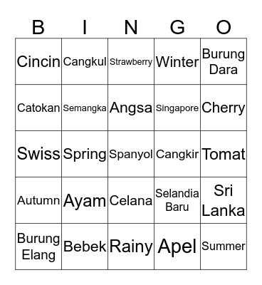♤ YERIxME Bingo Card