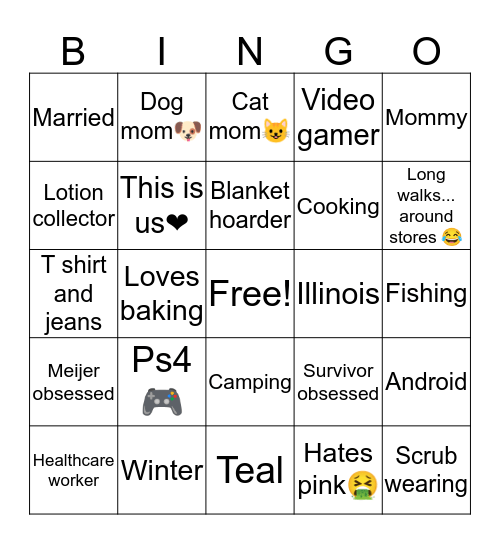 Stacey! Bingo Card