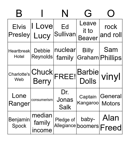 old tv shows Bingo Card