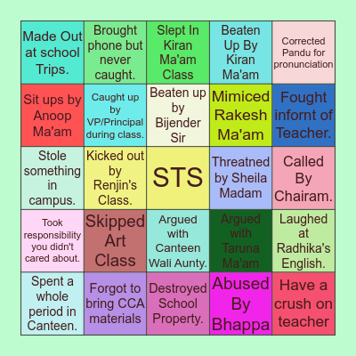 St Thomas Bingo Card