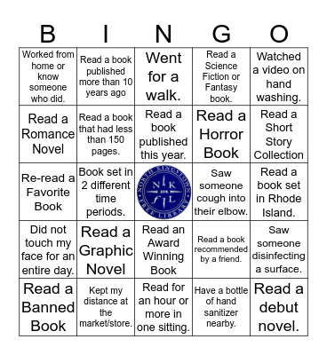 North Kingstown Free Library Bingo Card