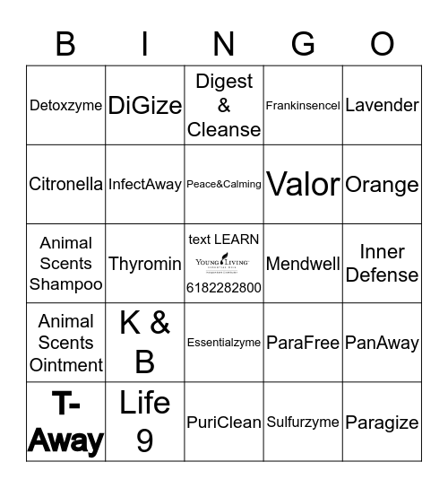 YL Healthy Dogs Bingo Card