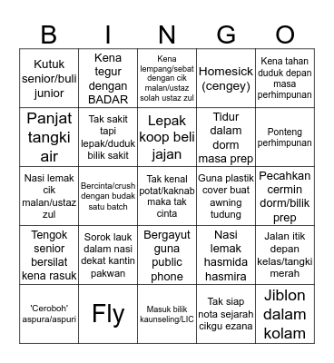 SMKAMH EDITION BATCH 05-09 Bingo Card