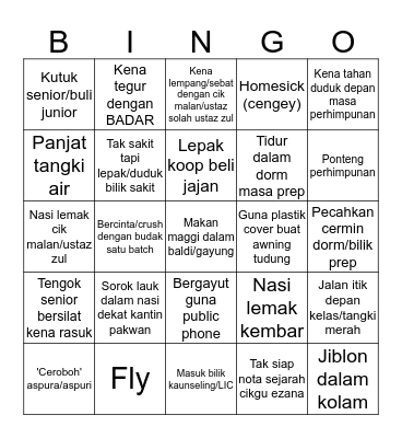 SMKAMH EDITION BATCH 05-09 Bingo Card