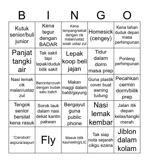 SMKAMH EDITION BATCH 05-09 Bingo Card