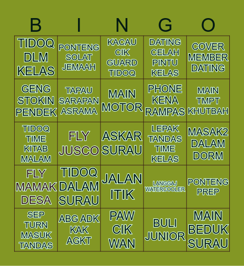 BATCH 1994 (SMAAI) Bingo Card