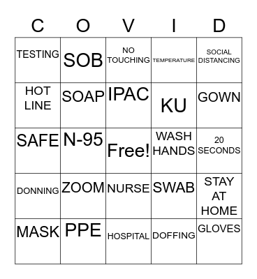 COVID BINGO Card