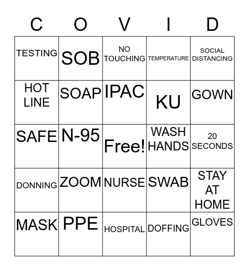 COVID BINGO Card