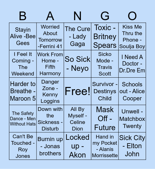 Corona Bingo 2020 Bingo Card
