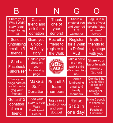 ALS BINGO! Bingo Card