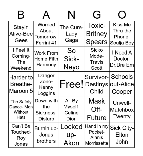 Corona Bingo 2020 Bingo Card