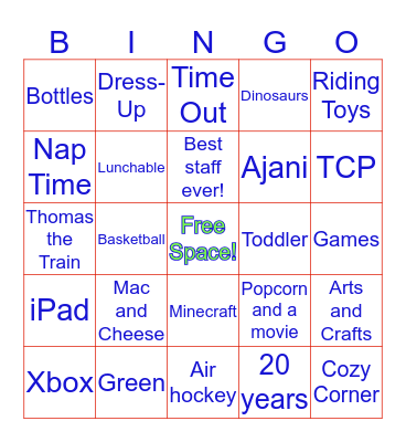 TCP Bingo Card