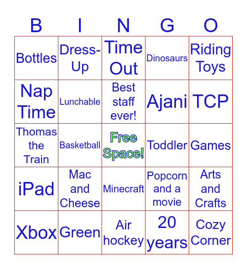 TCP Bingo Card