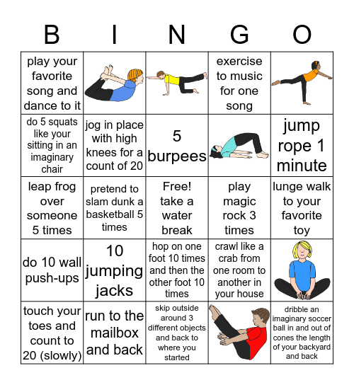 Move It Bingo! Bingo Card