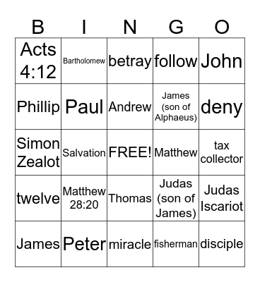 Making Disciples of Others Bingo Card