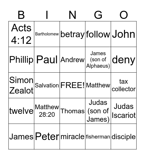 Making Disciples of Others Bingo Card