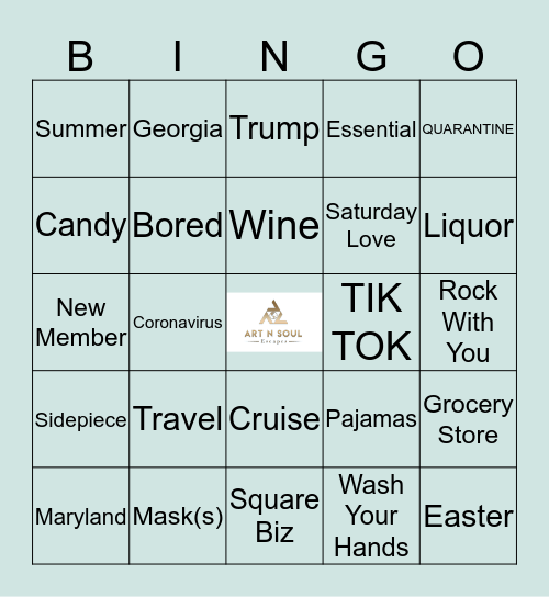 Quarantine Bingo Card