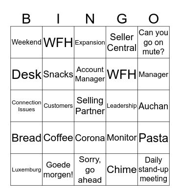 3P Expansion Morning Bingo Card