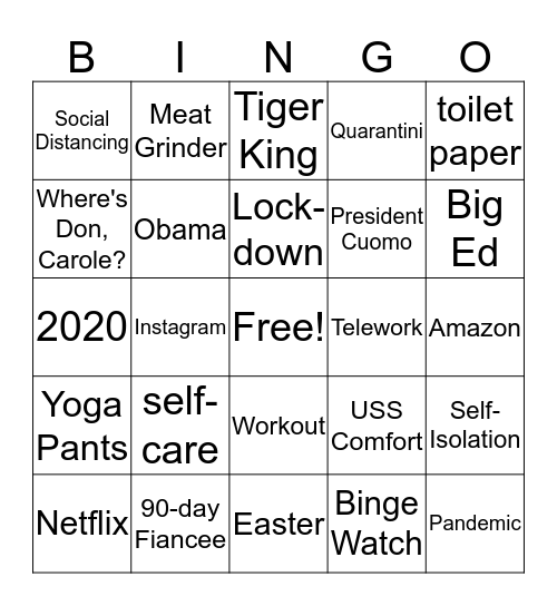 Rona Bingo Card