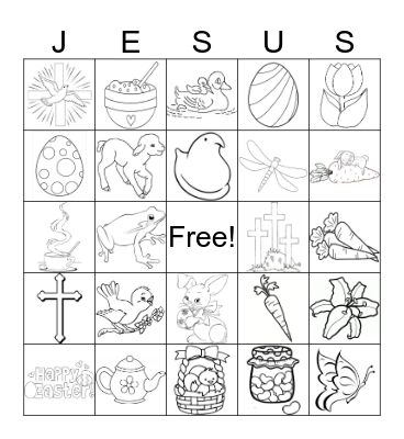 Easter Bingo Card