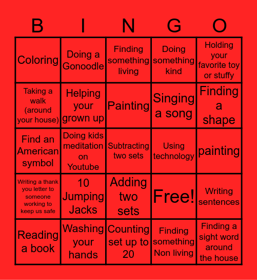 Flexible Learning! Bingo Card