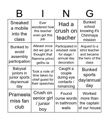 Bingo Card