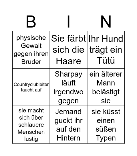 Sharpays fabelhafte Welt Bingo Card