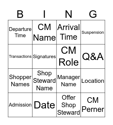 Elements of a Statement Bingo! Bingo Card